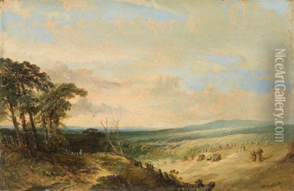 Erntelandschaft Oil Painting - Alfred Montague