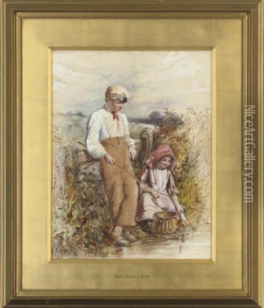 The Young Fisherfolk Oil Painting - James Hardy Jnr