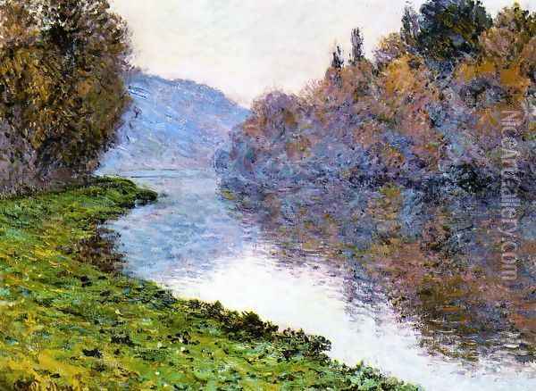 Banks Of The Seine At Jenfosse Clear Weather Oil Painting - Claude Oscar Monet