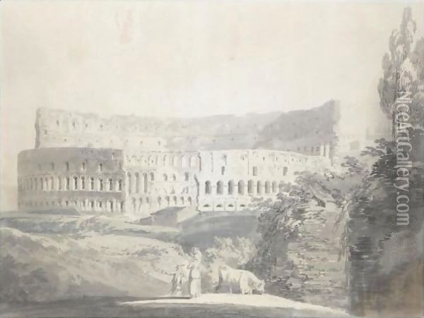 View Of The Colosseum, Rome Oil Painting - Joseph Mallord William Turner