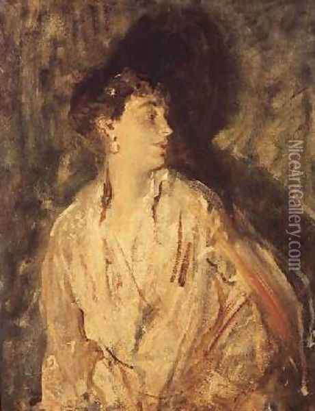 The Hon Mrs Akers Douglas Oil Painting - Ambrose McEvoy