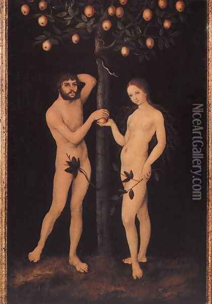 Adam and Eve (1) Oil Painting - Lucas The Elder Cranach