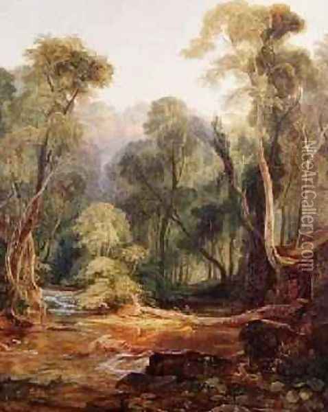 Coombe Glen near Bristol 1831 Oil Painting - William James Muller