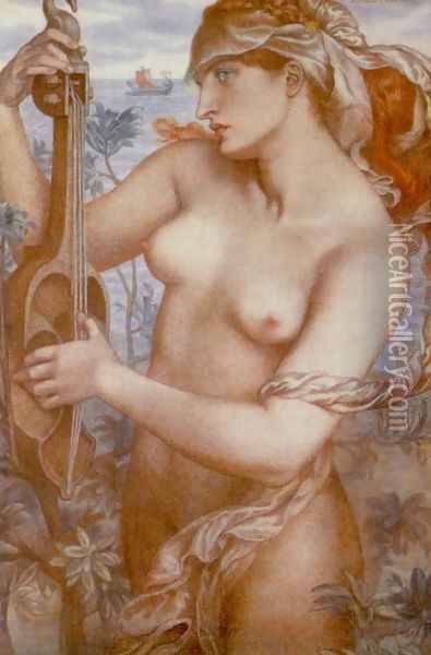 Ligeia Siren Oil Painting - Dante Gabriel Rossetti