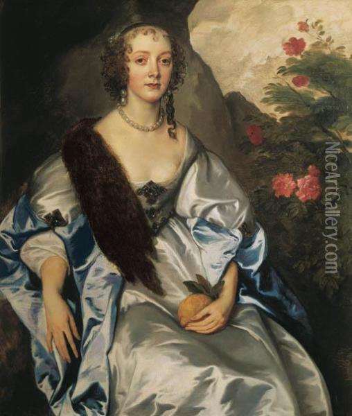 Portrait Of Lady Dorothy Thimbleby Oil Painting - Sir Anthony Van Dyck