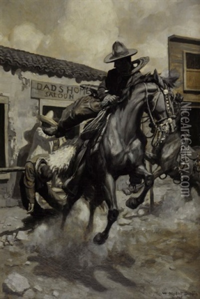Cisco Kid Oil Painting - William Herbert Dunton