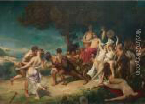 The Triumph Of Bacchus Oil Painting - Carolus (Charles Auguste Emile) Duran