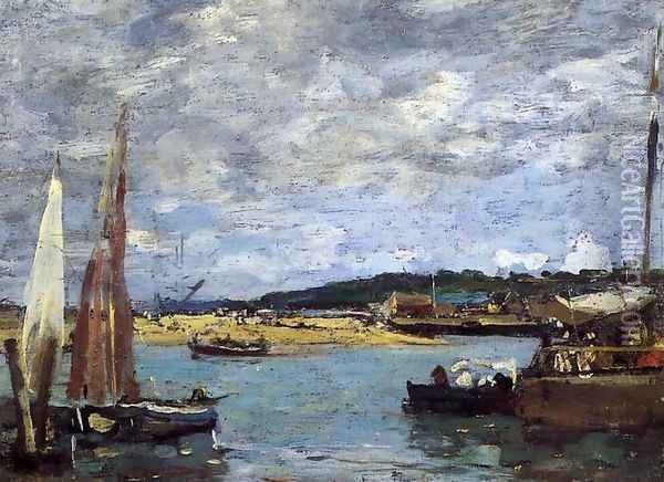 The Ferry to Deauville Oil Painting - Eugene Boudin