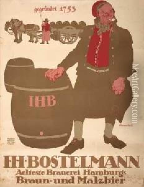 I. H. Bostelmann. 1913. Oil Painting - Paul Scheurich