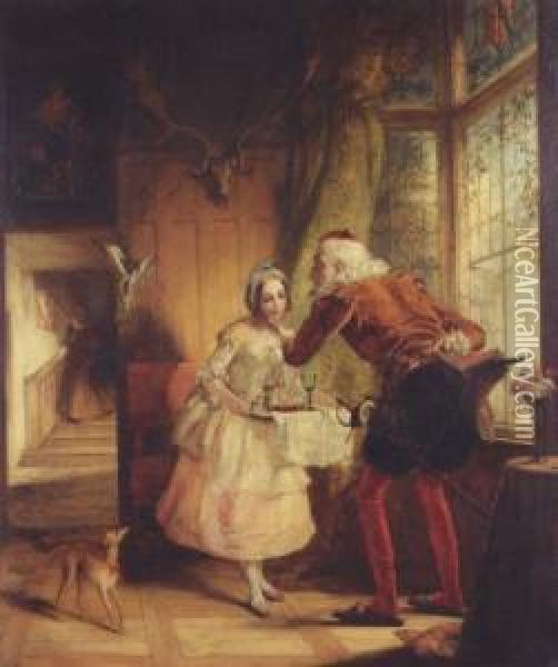 Sixth Age Slips Into Lean And Slippered Pantaloon Oil Painting - Abraham Solomon
