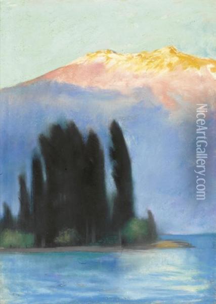 Gardasee (lake Garda) Oil Painting - Lesser Ury