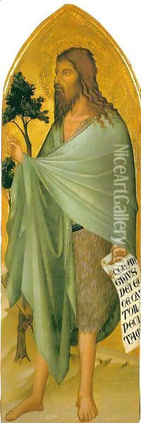 Saint John the Baptist Oil Painting - Ambrogio Lorenzetti