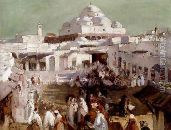 The mosque, Tunis Oil Painting - Elizabeth Nourse