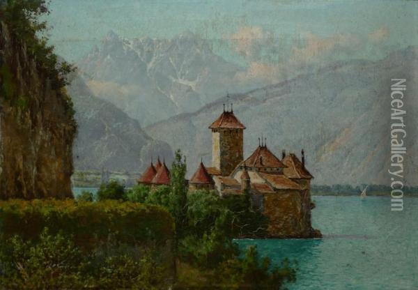 Chateau De Chillon Oil Painting - William Baptiste Baird