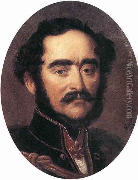 Count Istvan Szechenyi 1863 Oil Painting - Mor Than
