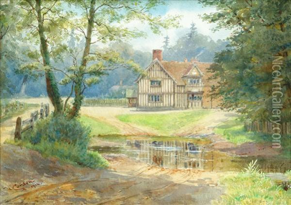 The Swan Inn,newbury Oil Painting - Victor Milton Corden