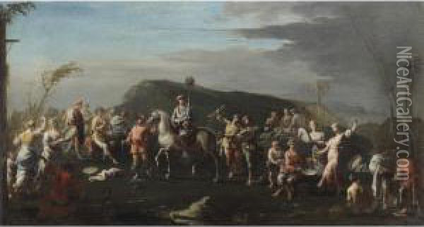 Trionfo Di Davide Oil Painting - Giovanni Camillo Sagrestani