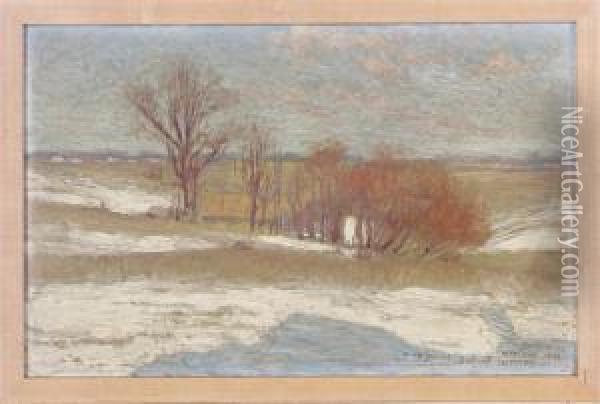 The Last Days Of Winter Oil Painting - David Wilson