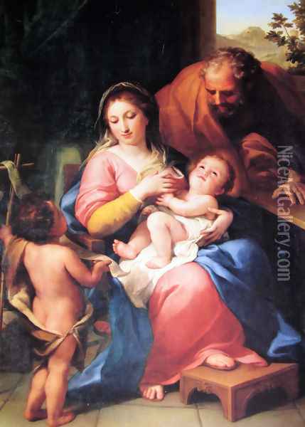 Holy family Oil Painting - Anton Raphael Mengs