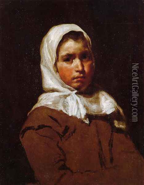 Young Peasant Girl Oil Painting - Diego Rodriguez de Silva y Velazquez