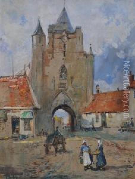 Leeuward, Holland Oil Painting - Philip Eustace Stretton