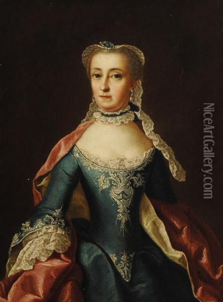 Portrait Of A Lady Oil Painting - Hendrik Pothoven