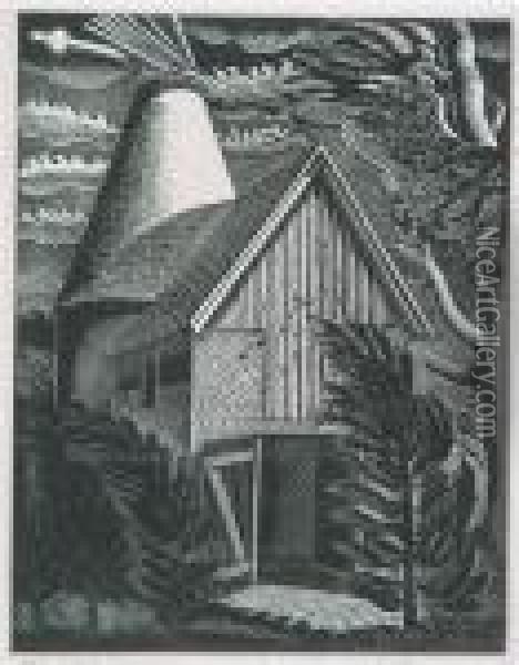 Windstorm Oil Painting - Eric Ravilious
