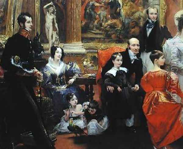 The Grosvenor Family Oil Painting - Charles Robert Leslie