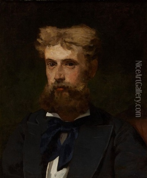 Portrait D'homme Oil Painting - Henri Regnault