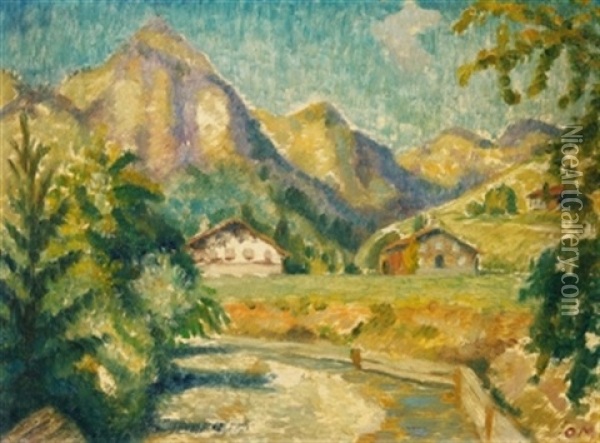 Oberjoch Im Allgau Oil Painting - Otto Modersohn