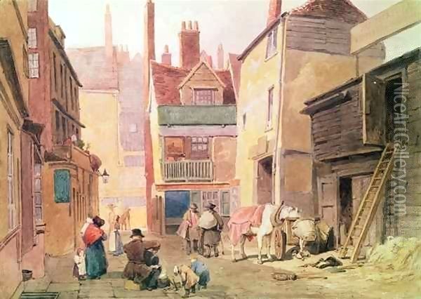 St. Bartholomew Close, Smithfield, London Oil Painting - John Wykeham Archer