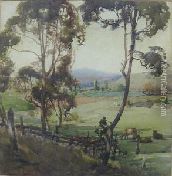 Through The Trees Oil Painting - Harold Brocklebank Herbert