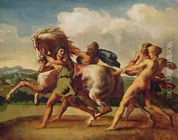Slaves stopping a horse Oil Painting - Theodore Gericault