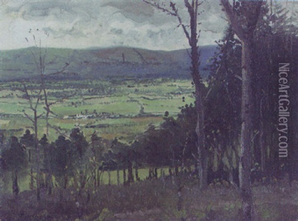 Wicklow Mountains Near Glencree, Co. Wicklow Oil Painting - James Humbert Craig
