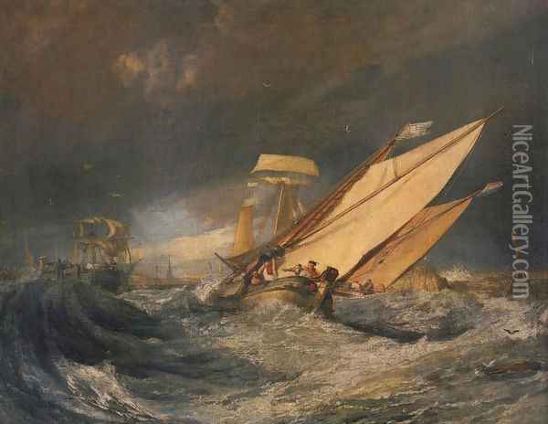 Fishing Boats Entering Cal 1803 Oil Painting - Joseph Mallord William Turner