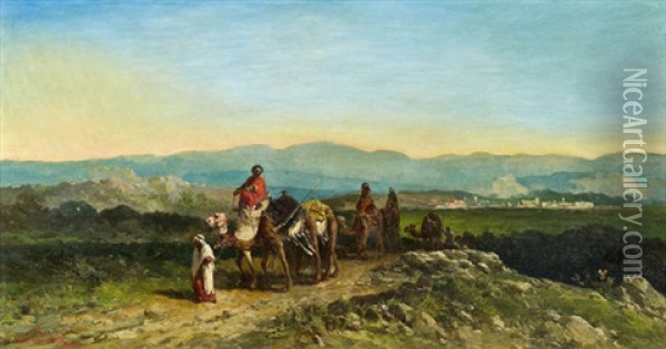 Karawane Oil Painting - Henri Van Wijk