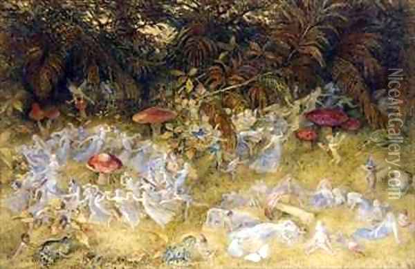 Fairy Rings and Toadstools Oil Painting - Richard Doyle