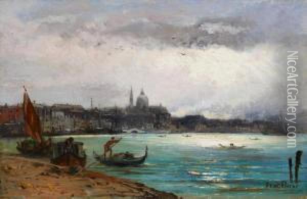 Im Hafen Von Venedig Oil Painting - Pierre-Henri-Theodore Tetar van Elven