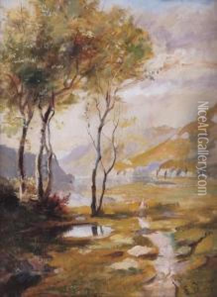 Paesaggio Oil Painting - Emilio Borsa