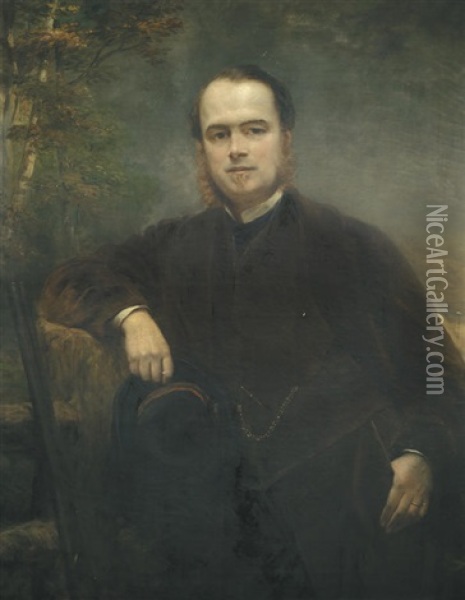 Portrait Of Sir Charles Du Cane Oil Painting - Henry Richard Graves