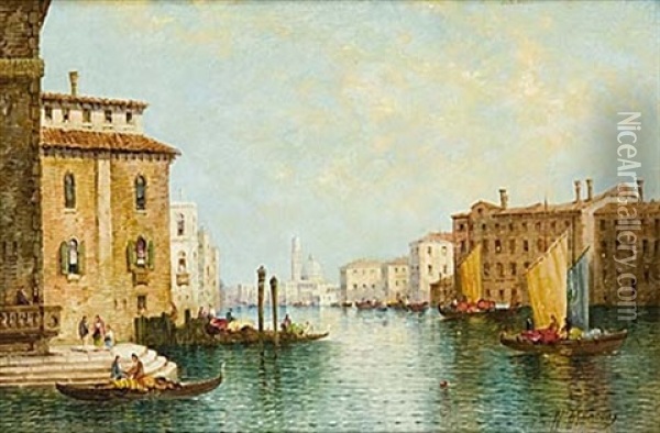Canal Grande, Venedig Oil Painting - William Meadows