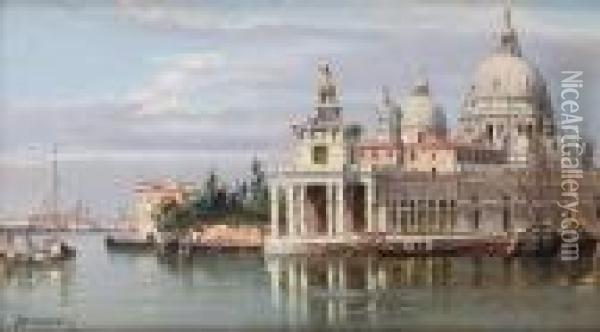 The Dogana, Venice; San Giorgio Maggiore,venice Oil Painting - Antonietta Brandeis