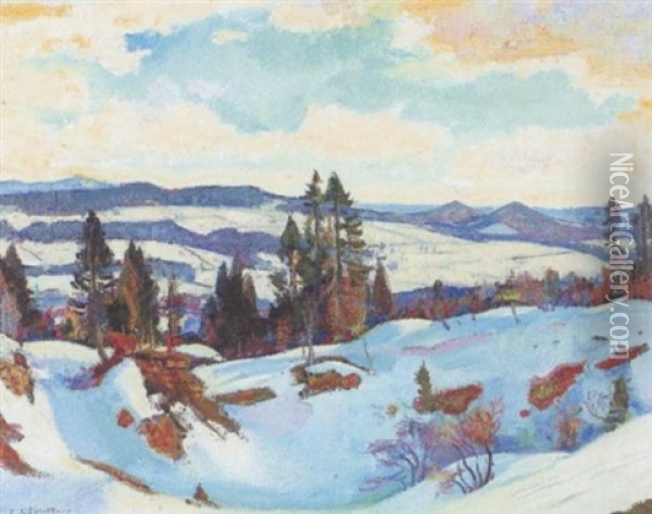 Soir D'hiver Oil Painting - Charles L'Eplattenier