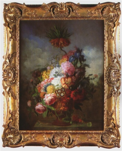 Stilleben Mit Blumen Und Fruchten Oil Painting - Moise Jacobber