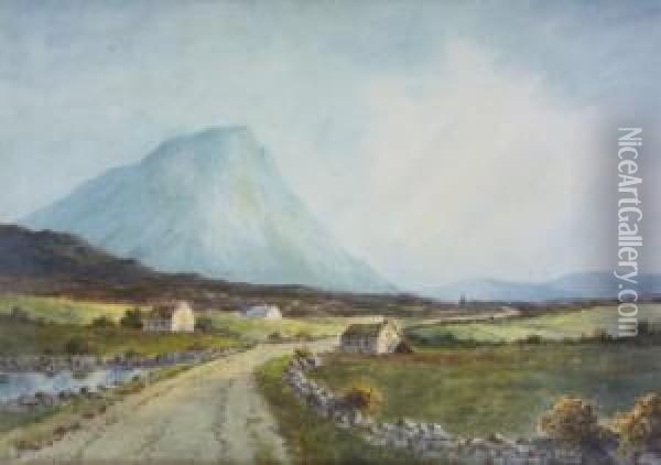 Errigal Mountain, Co. Donegal Oil Painting - Douglas Alexander