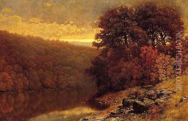 October on Great Otter Creek, Vermont Oil Painting - William Mason Brown