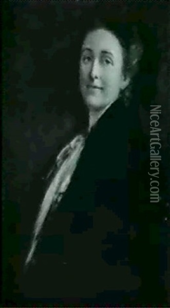 Portrait Of Caroline Demming Ostrom Oil Painting - William Merritt Chase