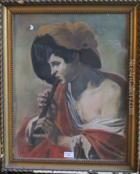 Berger Joueur De Flute Oil Painting - Michelangelo Merisi Da Caravaggio
