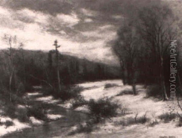Winter Landscape Oil Painting - Charles Baker