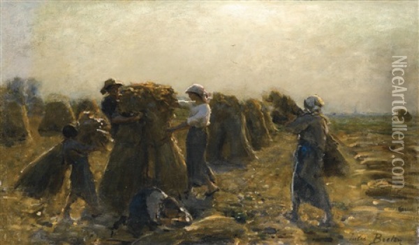 La Recolte Oil Painting - Jules Breton